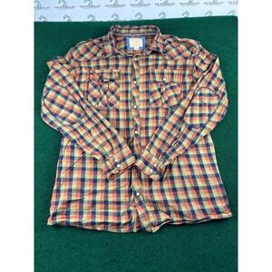 TFG Creative Garments Flannel Plaid Long Sleeve Button Up Shirt XXL